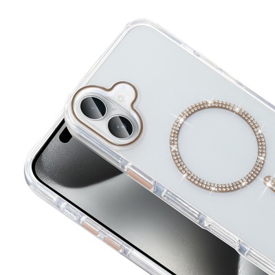 Apple iPhone 16 Case Stone Design M-safe Charging Feature Zore Koment Silicone Cover - 4