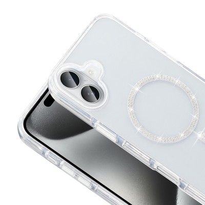 Apple iPhone 16 Case Stone Design M-safe Charging Feature Zore Koment Silicone Cover - 6