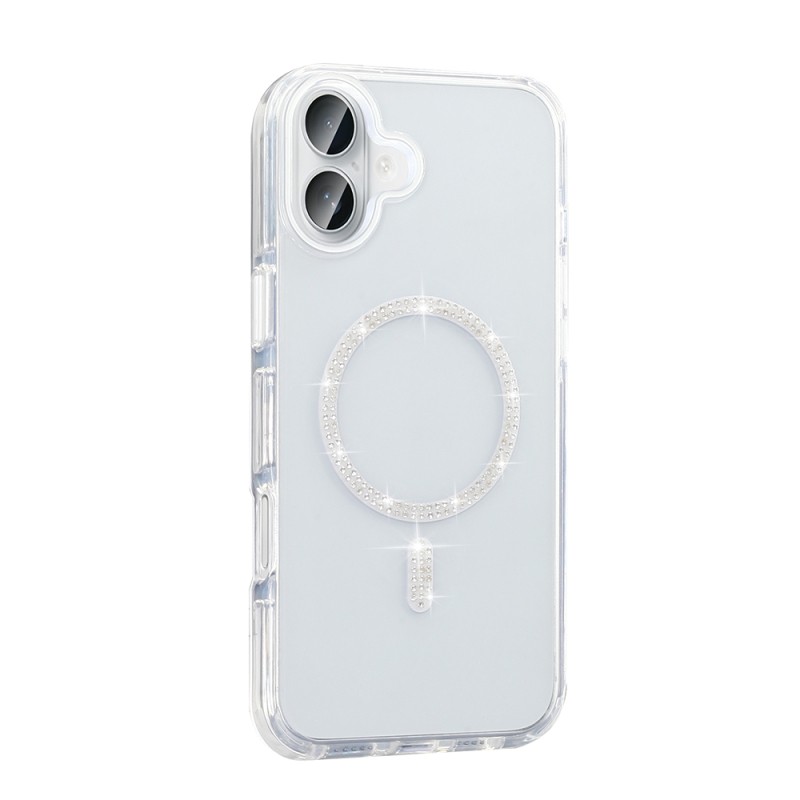 Apple iPhone 16 Case Stone Design M-safe Charging Feature Zore Koment Silicone Cover - 7