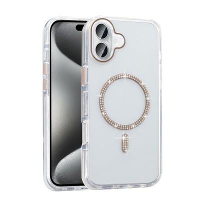 Apple iPhone 16 Case Stone Design M-safe Charging Feature Zore Koment Silicone Cover - 2