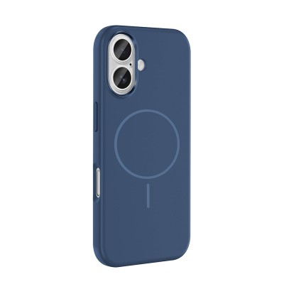 Apple iPhone 16 Case with M-Safe Charging Feature, Metal Camera Frame, Zore Edi Silicone Cover - 8