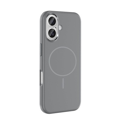 Apple iPhone 16 Case with M-Safe Charging Feature, Metal Camera Frame, Zore Edi Silicone Cover - 12