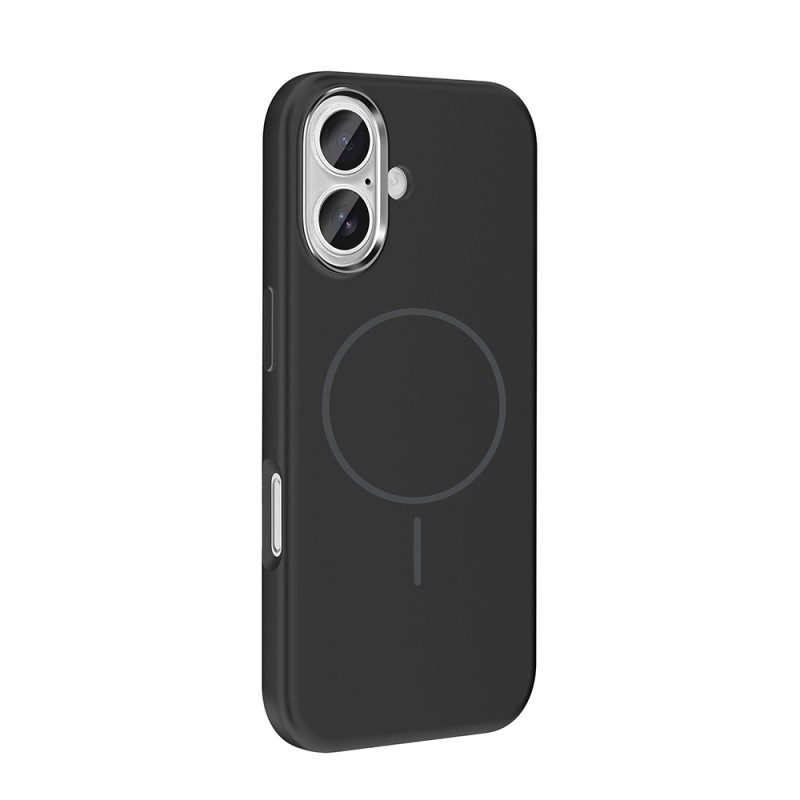 Apple iPhone 16 Case with M-Safe Charging Feature, Metal Camera Frame, Zore Edi Silicone Cover - 14