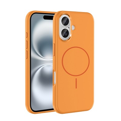 Apple iPhone 16 Case with M-Safe Charging Feature, Metal Camera Frame, Zore Edi Silicone Cover - 4