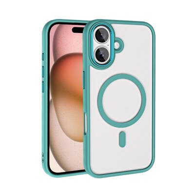 Apple iPhone 16 Case with Wireless Charging Zore Krom Magsafe Silicone Cover - 11