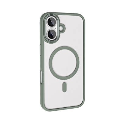 Apple iPhone 16 Case with Wireless Charging Zore Krom Magsafe Silicone Cover - 16