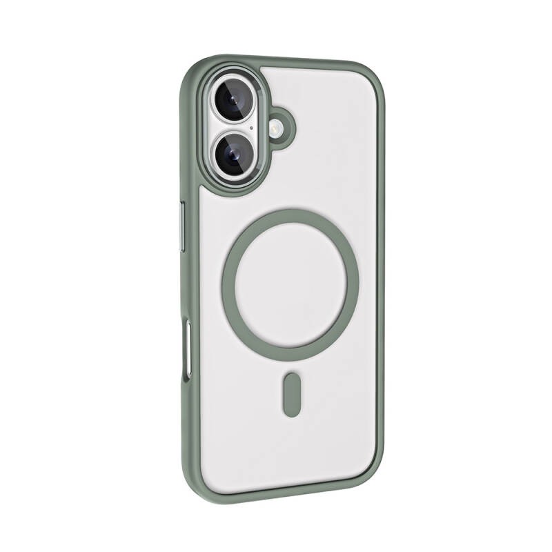 Apple iPhone 16 Case with Wireless Charging Zore Krom Magsafe Silicone Cover - 16
