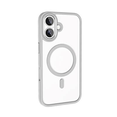 Apple iPhone 16 Case with Wireless Charging Zore Krom Magsafe Silicone Cover - 15