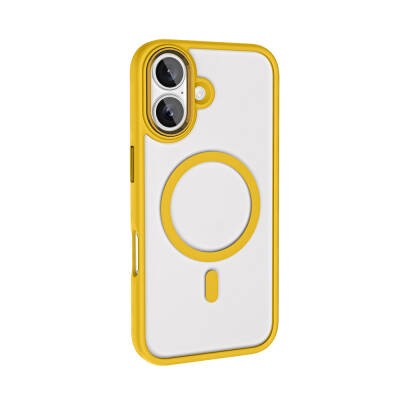 Apple iPhone 16 Case with Wireless Charging Zore Krom Magsafe Silicone Cover - 17