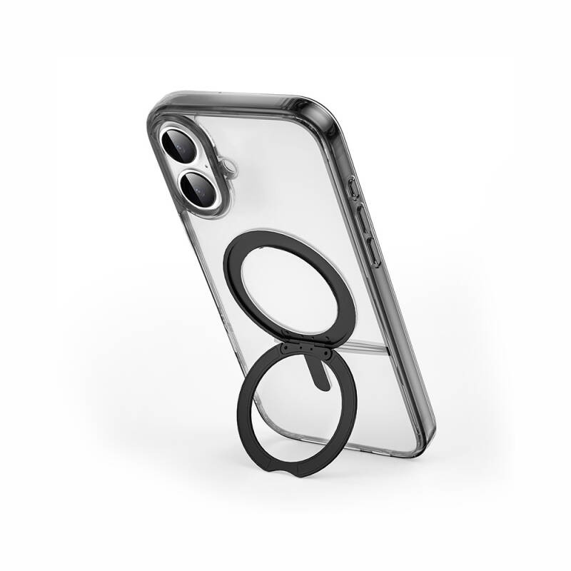 Apple iPhone 16 Case Wiwu MCC-201 iShield Ultra Series Magsafe Charging Featured Crystal Hard PC Stand Cover  - 6