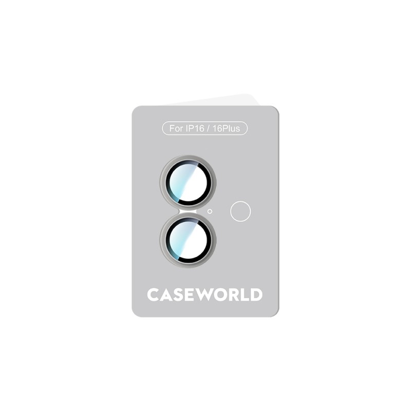 Apple iPhone 16 CaseWorld Alloy Series Oleophobic Anti-Reflective Camera Lens Protector - 26