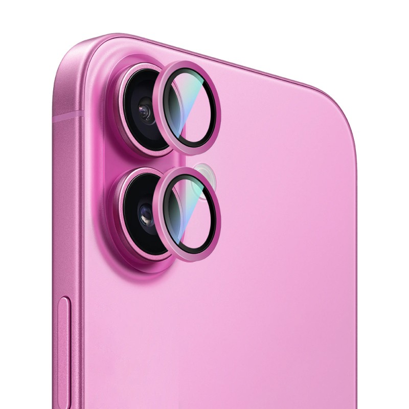 Apple iPhone 16 CaseWorld Alloy Two-Color Serisi Lens Koruyucu - 15