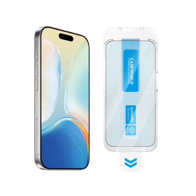 Apple iPhone 16 CaseWorld Applicator Series 2.5D Eyesafe Blue Light Technology Sapphire 0.33mm Tempered Glass Screen Protector + Application Tool - CaseWorld