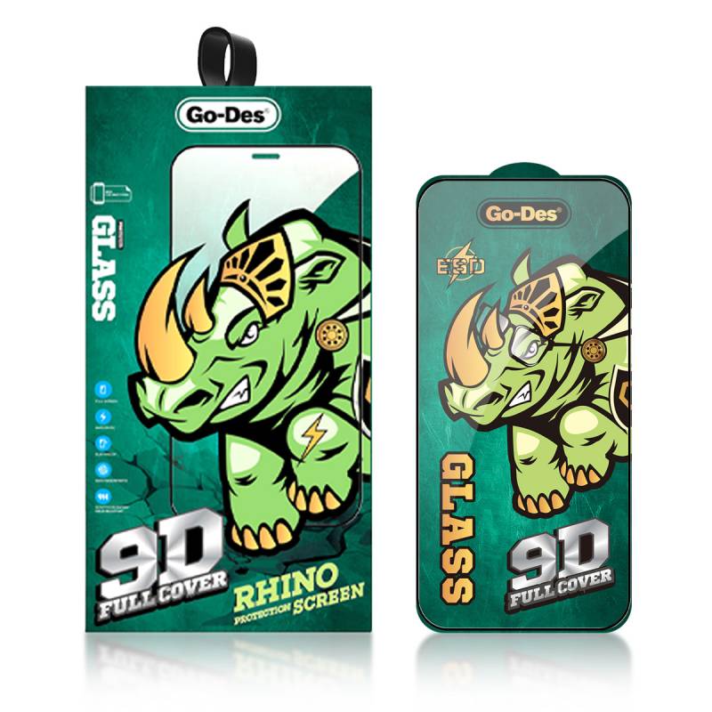 Apple iPhone 16 Go Des 9D Full Cover Tempered Glass Screen Protector - 3