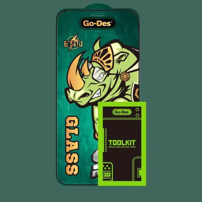 Apple iPhone 16 Go Des 9D Full Cover Tempered Glass Screen Protector - 5
