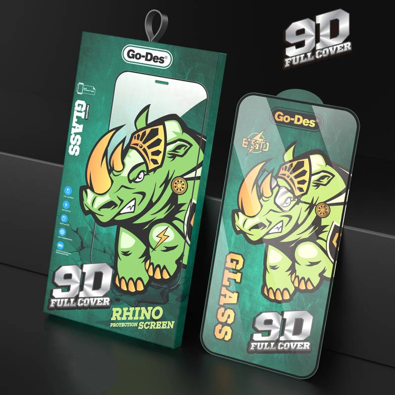 Apple iPhone 16 Go Des 9D Full Cover Tempered Glass Screen Protector - 6