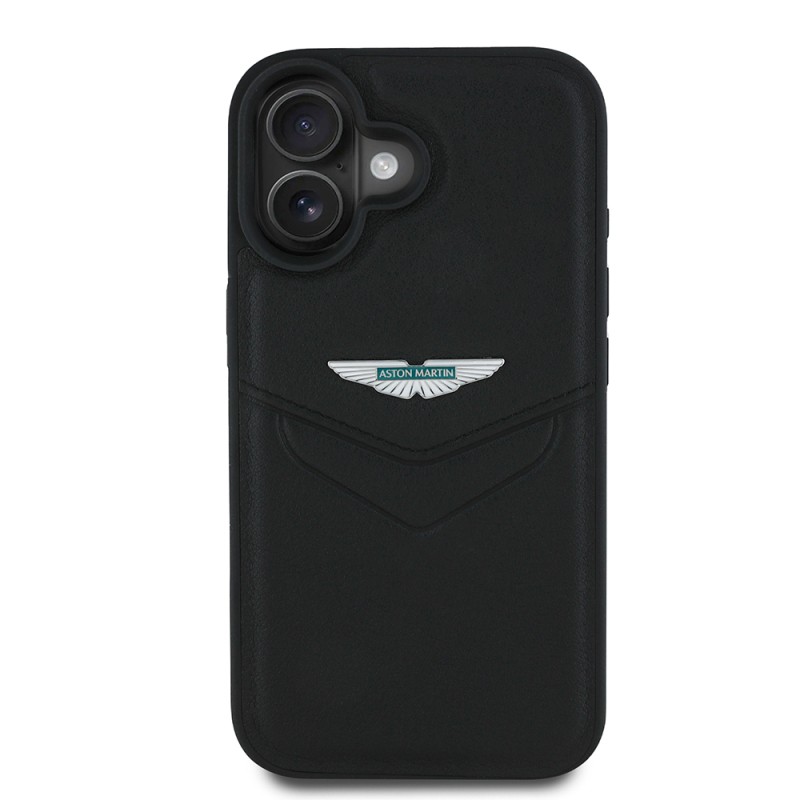 Apple iPhone 16 Kılıf Aston Martin Orjinal Lisanslı Victory Dizayn PU Deri Metal Logolu Kapak - 2