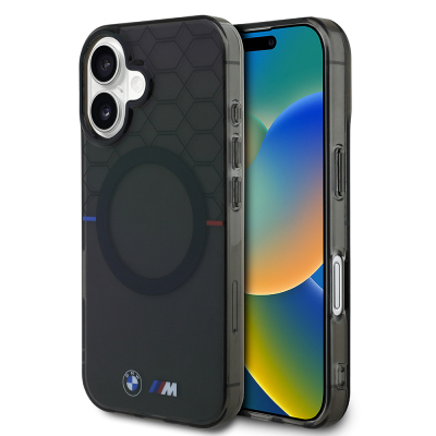 Apple iPhone 16 Kılıf BMW Magsafe Şarj Özellikli Transparan M Dizayn Orjinal Lisanslı Kapak - BMW