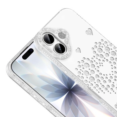 Apple iPhone 16 Kılıf Damla Taşlı Zore Rivas Sert PC Kapak - 4