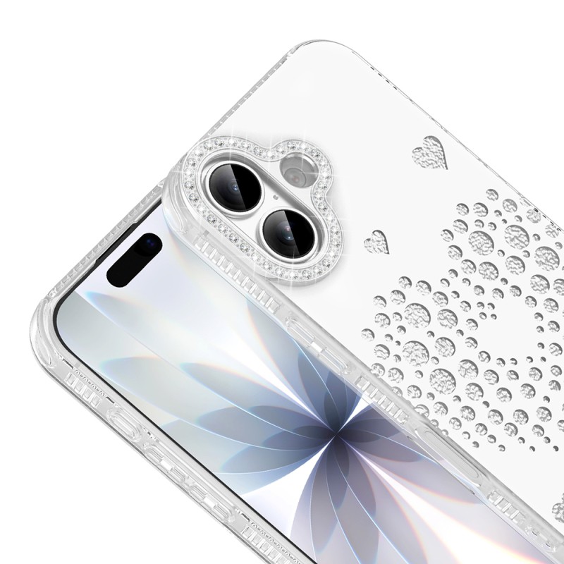 Apple iPhone 16 Kılıf Damla Taşlı Zore Rivas Sert PC Kapak - 4