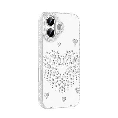 Apple iPhone 16 Kılıf Damla Taşlı Zore Rivas Sert PC Kapak - 5