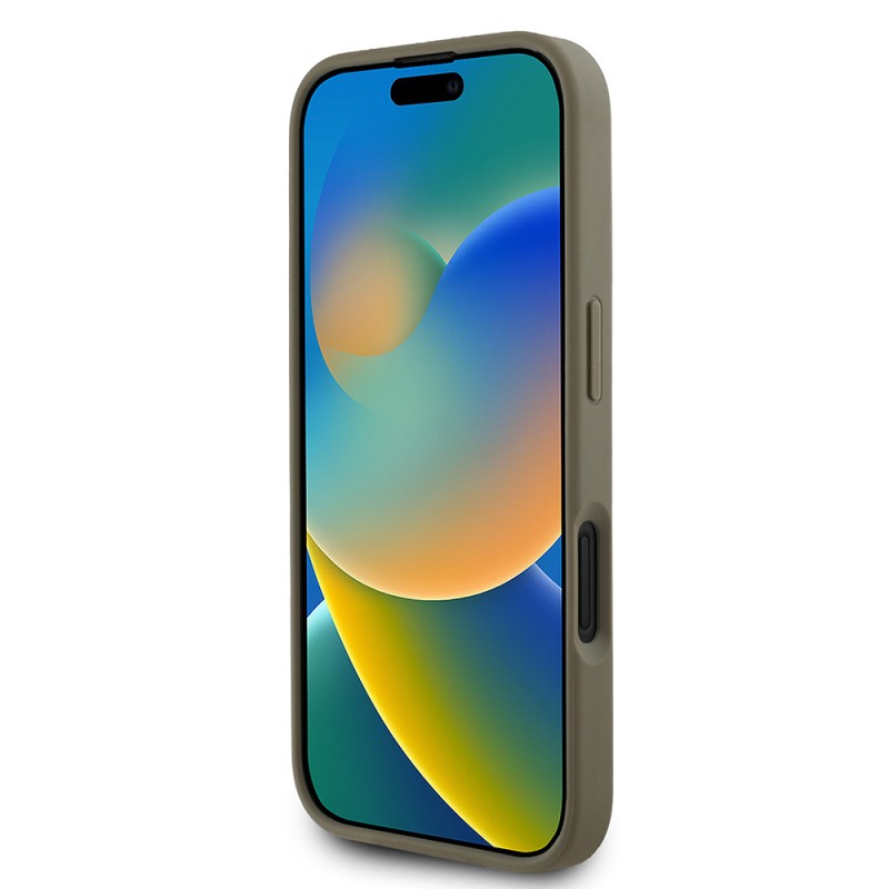 Apple iPhone 16 Kılıf DKNY Orjinal Lisanslı M-safe Şarj Özellikli 3D Yazılı Grid Pattern Kapak - 7