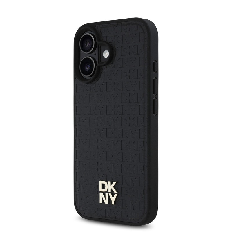 Apple iPhone 16 Kılıf DKNY Orjinal Lisanslı M-safe Şarj Özellikli 3D Yazılı Repeat Pattern Kapak - 5