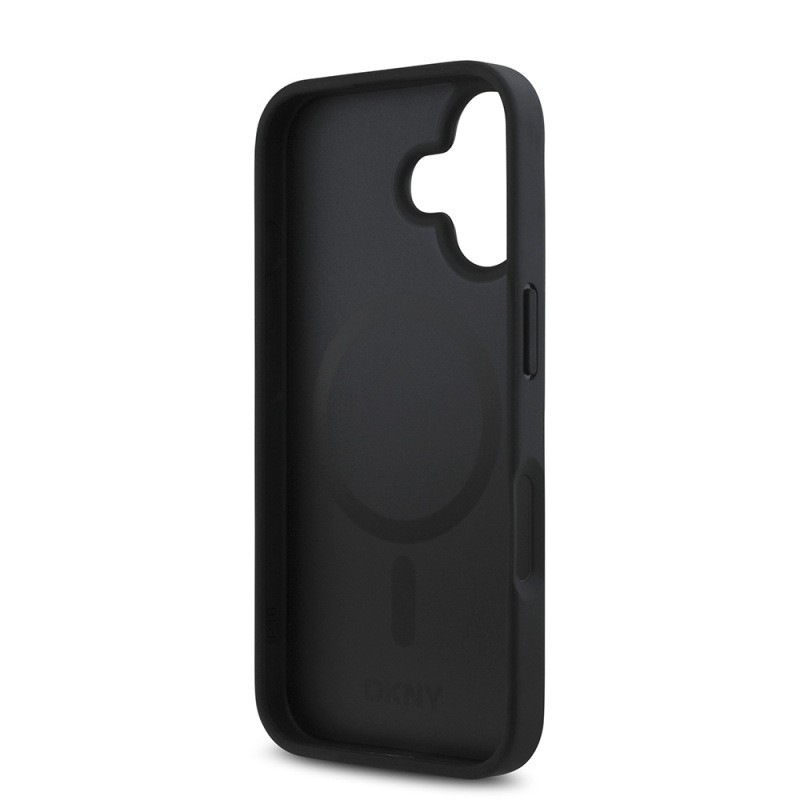 Apple iPhone 16 Kılıf DKNY Orjinal Lisanslı M-safe Şarj Özellikli 3D Yazılı Repeat Pattern Kapak - 10