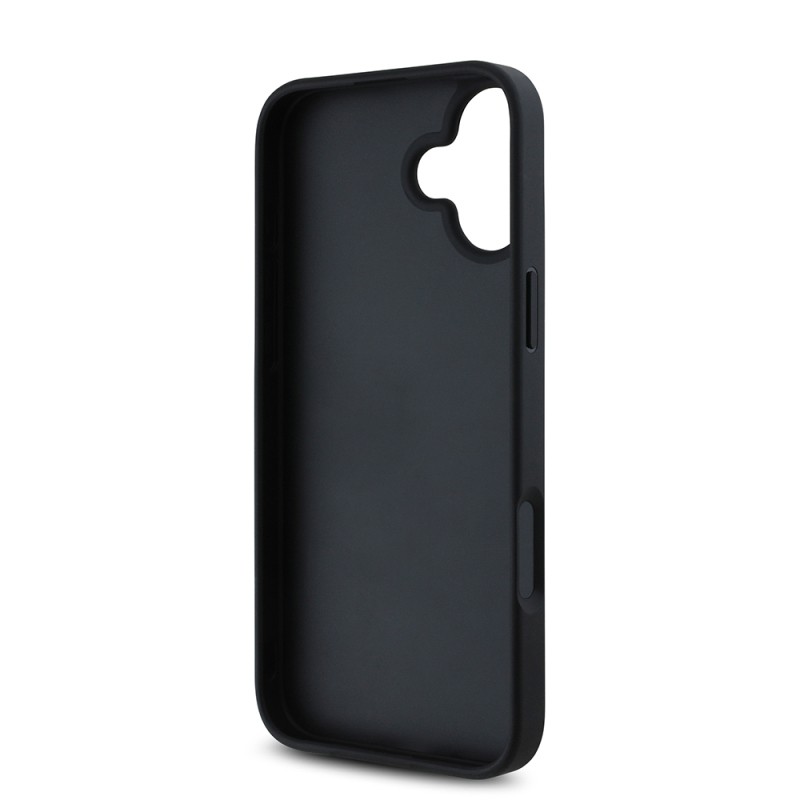 Apple iPhone 16 Kılıf DKNY Orjinal Lisanslı Taşlı DKNY Yazılı Metalik Rhinestones PU Deri Kapak - 16