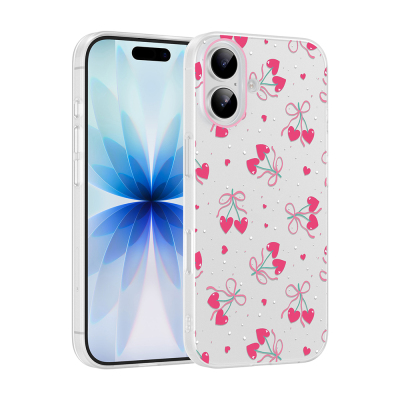 Apple iPhone 16 Kılıf Kamera Korumalı Desenli Zore Klip Kapak - Zore
