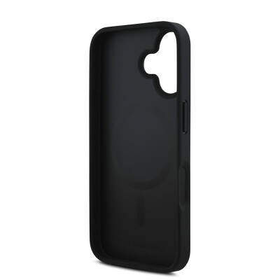 Apple iPhone 16 Kılıf Karl Lagerfeld Orjinal Lisanslı M-safe Şarj Özellikli PU Deri Karl Heads Desenli Klasik Logolu Kapak - 8