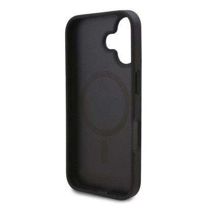 Apple iPhone 16 Kılıf Karl Lagerfeld Orjinal Lisanslı M-safe Şarj Özellikli KL Yazılı Hot Stamp Kapak - 17