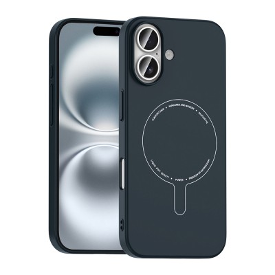 Apple iPhone 16 Kılıf M-Safe Şarj Özellikli Kamera Korumalı Zore Elio Sert PC Kapak - 2