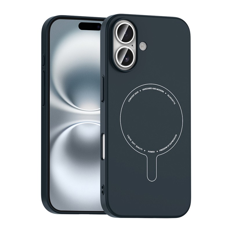 Apple iPhone 16 Kılıf M-Safe Şarj Özellikli Kamera Korumalı Zore Elio Sert PC Kapak - 2