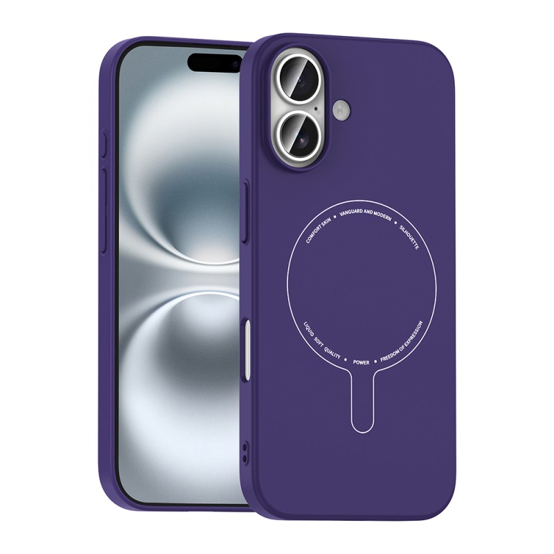 Apple iPhone 16 Kılıf M-Safe Şarj Özellikli Kamera Korumalı Zore Elio Sert PC Kapak - 3