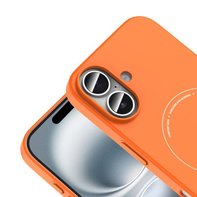 Apple iPhone 16 Kılıf M-Safe Şarj Özellikli Kamera Korumalı Zore Elio Sert PC Kapak - 20