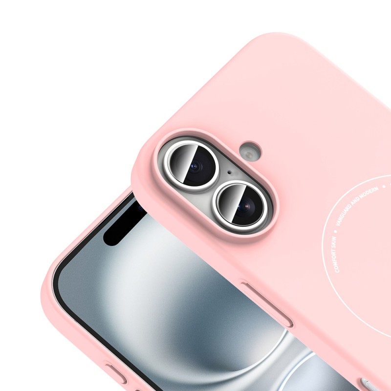 Apple iPhone 16 Kılıf M-Safe Şarj Özellikli Kamera Korumalı Zore Elio Sert PC Kapak - 22