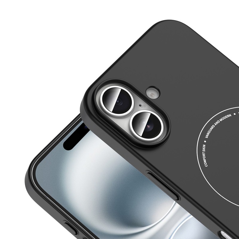 Apple iPhone 16 Kılıf M-Safe Şarj Özellikli Kamera Korumalı Zore Elio Sert PC Kapak - 24