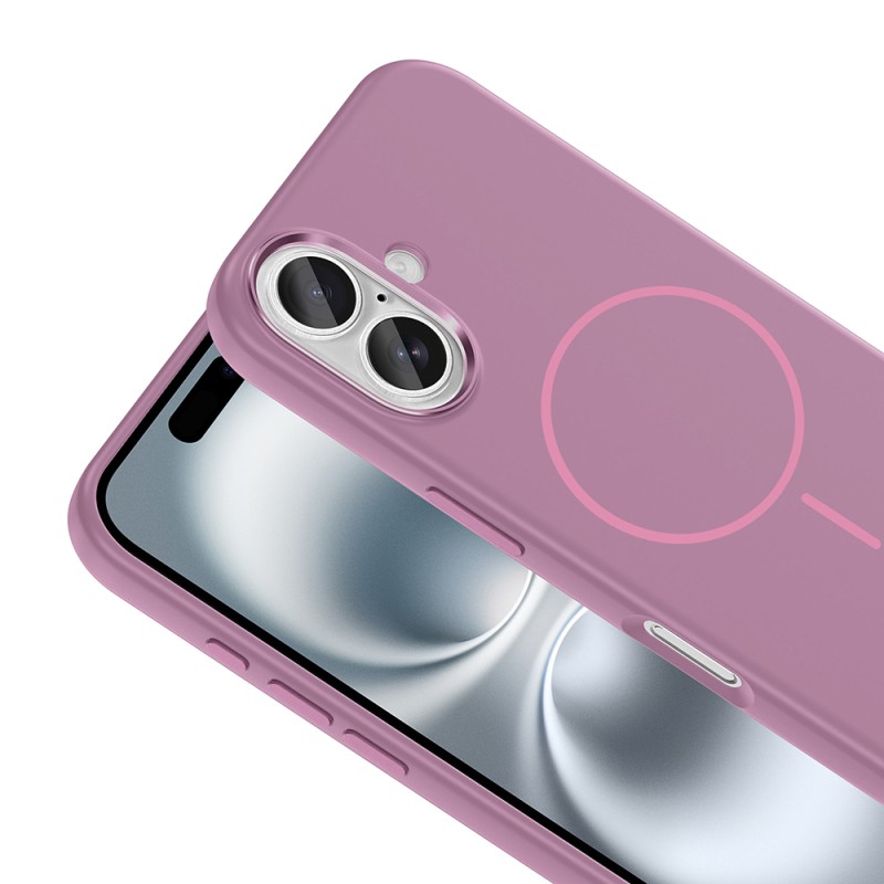 Apple iPhone 16 Kılıf M-Safe Şarj Özellikli Metal Kamera Çerçeveli Zore Edi Silikon Kapak - 20
