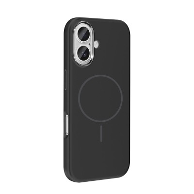 Apple iPhone 16 Kılıf M-Safe Şarj Özellikli Metal Kamera Çerçeveli Zore Edi Silikon Kapak - 14