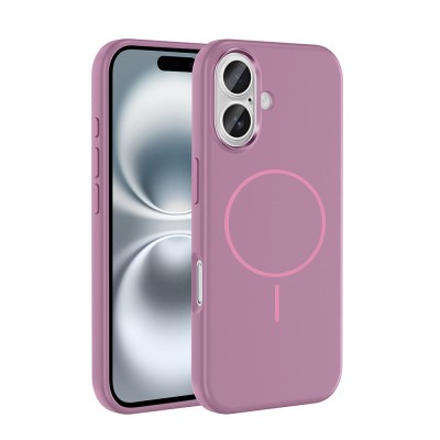 Apple iPhone 16 Kılıf M-Safe Şarj Özellikli Metal Kamera Çerçeveli Zore Edi Silikon Kapak - 6