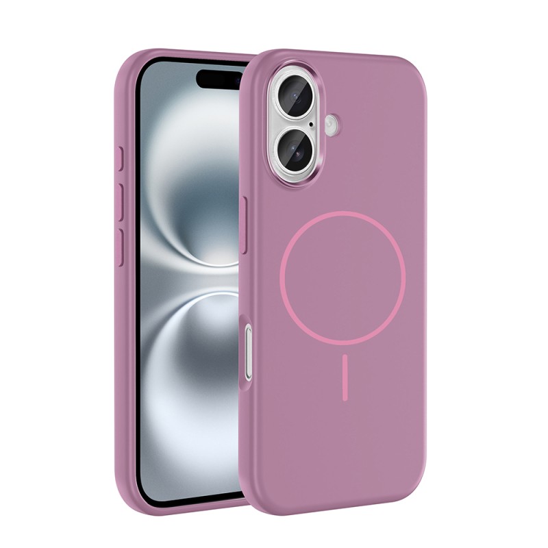 Apple iPhone 16 Kılıf M-Safe Şarj Özellikli Metal Kamera Çerçeveli Zore Edi Silikon Kapak - 6