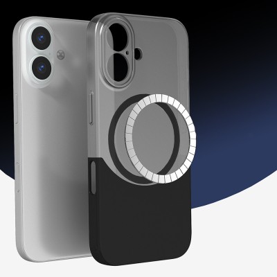 Apple iPhone 16 Kılıf M-Safe Şarj Özellikli Mıknatıslı Zore Duble Kapak - 6