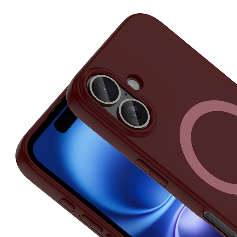 Apple iPhone 16 Kılıf M-Safe Şarj Özellikli Zore Aris Silikon Kapak - 16