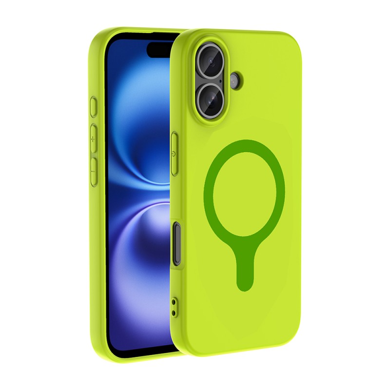 Apple iPhone 16 Kılıf M-Safe Şarj Özellikli Zore Aris Silikon Kapak - 34