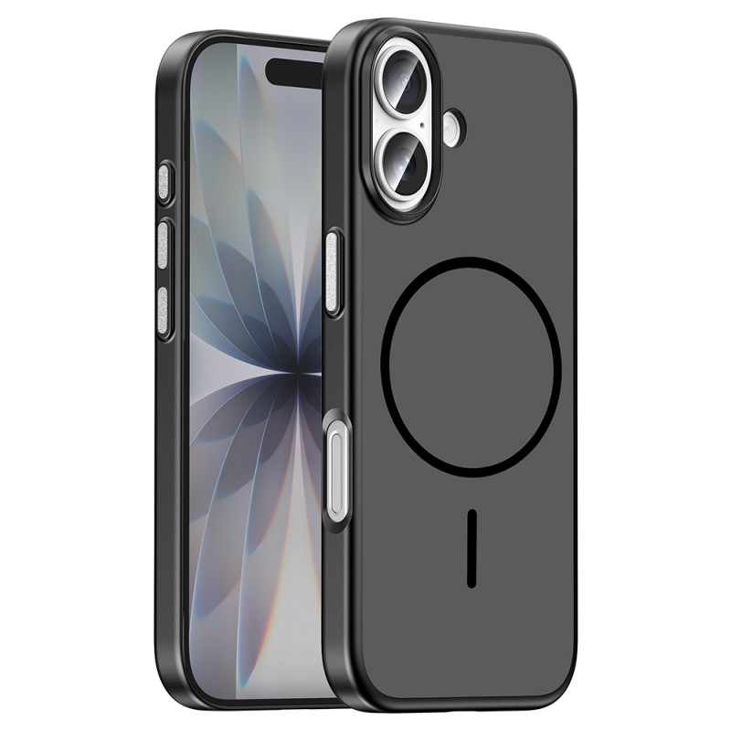 Apple iPhone 16 Kılıf M-Safe Şarj Özellikli Zore Lora PC Kapak - 2