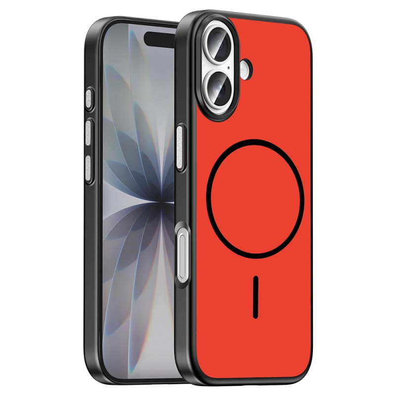 Apple iPhone 16 Kılıf M-Safe Şarj Özellikli Zore Lora PC Kapak - 3
