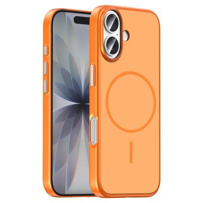 Apple iPhone 16 Kılıf M-Safe Şarj Özellikli Zore Lora PC Kapak - 4