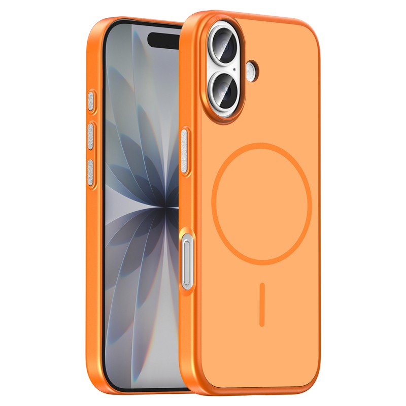 Apple iPhone 16 Kılıf M-Safe Şarj Özellikli Zore Lora PC Kapak - 4