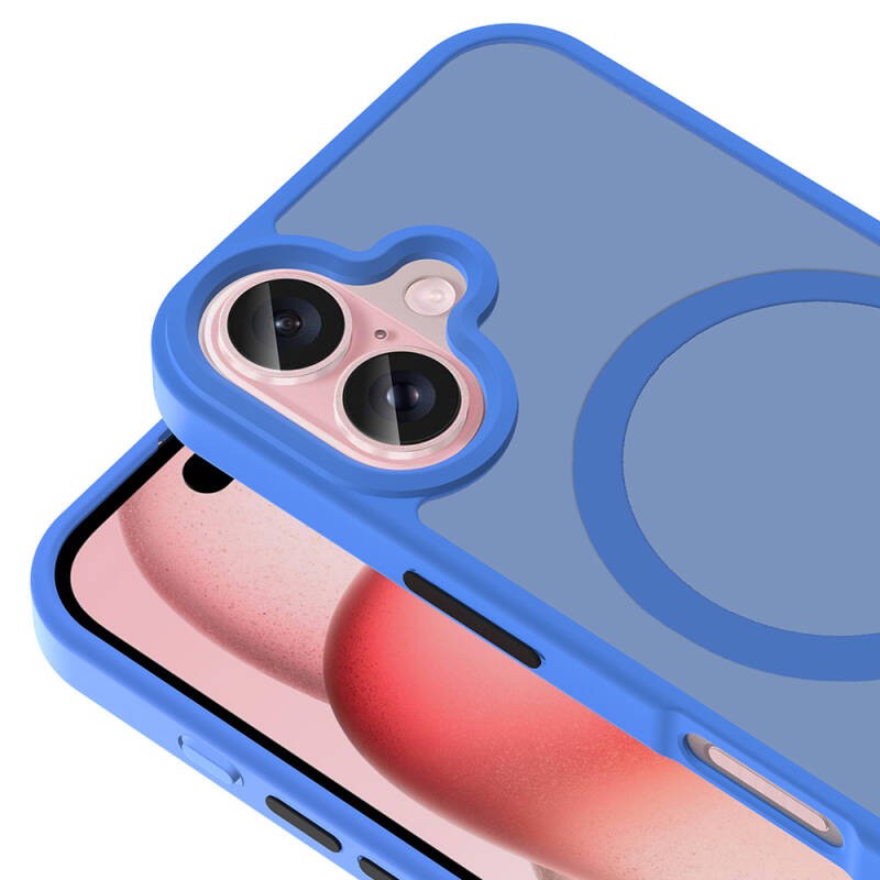 Apple iPhone 16 Kılıf M-safe Şarj Özellikli Mat Arka Yüzey Zore Sio Kapak - 26